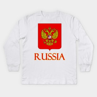 Russia - Russian Coat of Arms Design Kids Long Sleeve T-Shirt